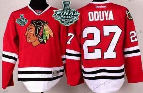 Jugend Chicago Blackhawks #27 Johnny Oduya 2015 Stanley Cup Trikots – Rot