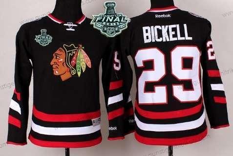 Jugend Chicago Blackhawks #29 Bryan Bickell 2015 Stanley Cup 2014 Stadium Series Trikots – Schwarz