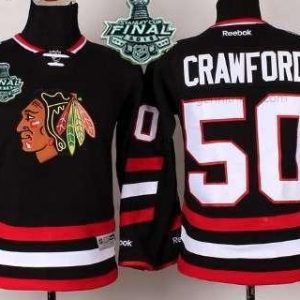 Jugend Chicago Blackhawks #50 Corey Crawford 2015 Stanley Cup 2014 Stadium Series Trikots – Schwarz