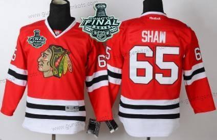 Jugend Chicago Blackhawks #65 Andrew Shaw 2015 Stanley Cup Trikots – Rot