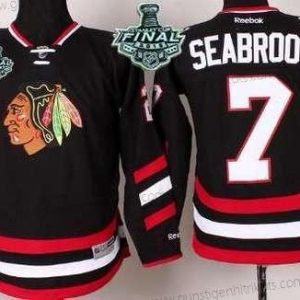 Jugend Chicago Blackhawks #7 Brent Seabrook 2015 Stanley Cup 2014 Stadium Series Trikots – Schwarz