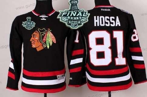 Jugend Chicago Blackhawks #81 Marian Hossa 2015 Stanley Cup 2014 Stadium Series Trikots – Schwarz