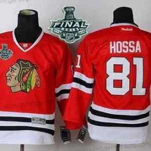 Jugend Chicago Blackhawks #81 Marian Hossa 2015 Stanley Cup Trikots – Rot