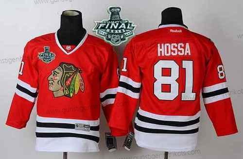 Jugend Chicago Blackhawks #81 Marian Hossa 2015 Stanley Cup Trikots – Rot