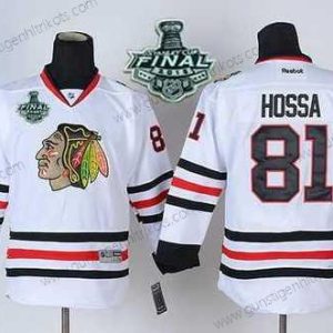 Jugend Chicago Blackhawks #81 Marian Hossa 2015 Stanley Cup Trikots – Weiß