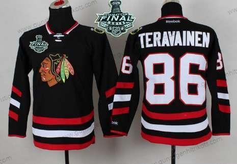 Jugend Chicago Blackhawks #86 Teuvo Teravainen 2015 Stanley Cup 2014 Stadium Series Trikots – Schwarz