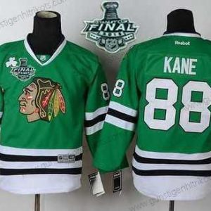 Jugend Chicago Blackhawks #88 Patrick Kane 2015 Stanley Cup Trikots – Grün