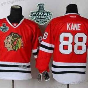 Jugend Chicago Blackhawks #88 Patrick Kane 2015 Stanley Cup Trikots – Rot