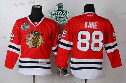 Jugend Chicago Blackhawks #88 Patrick Kane 2015 Stanley Cup Trikots – Rot