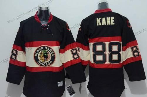 Jugend Chicago Blackhawks #88 Patrick Kane ersatzweise Ausweichtrikot NHL Reebok Trikots – Schwarz