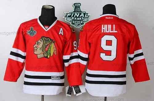 Jugend Chicago Blackhawks #9 Bobby Hull 2015 Stanley Cup Trikots – Rot