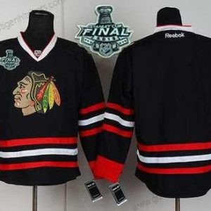 Jugend Chicago Blackhawks Leer 2015 Stanley Cup Trikots – Schwarz