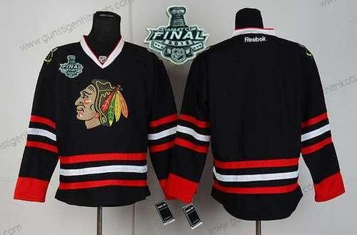 Jugend Chicago Blackhawks Leer 2015 Stanley Cup Trikots – Schwarz