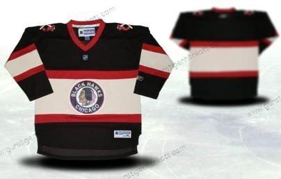 Jugend Chicago Blackhawks Personalisiertes Ausweichtrikot Trikots – Schwarz