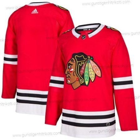 Jugend Didas Chicago Blackhawks Leer Heimtrikots Authentisch Strickerei NHL Trikots – Rot