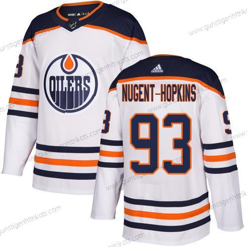 Jugend Edmonton Oilers #93 Ryan Nugent-Hopkins Auswärtstrikots NHL ersatzweise Trikots – Weiß