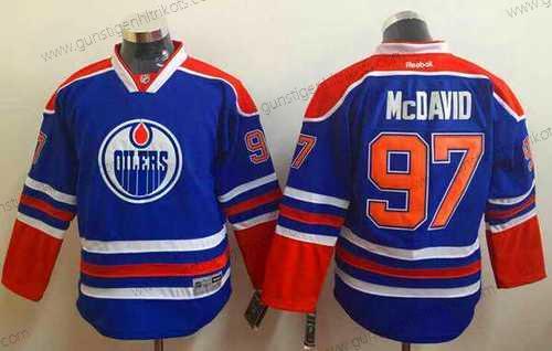 Jugend Edmonton Oilers #97 Connor Mcdavid Royal Trikots – Blau