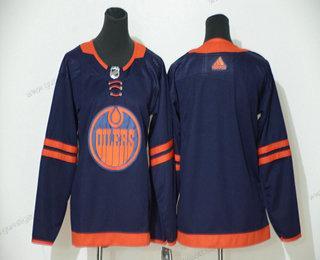 Jugend Edmonton Oilers Leer 50Th Jahrestag Strickerei NHL Trikots – Marineblau Blau