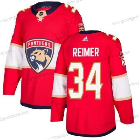 Jugend Florida Panthers #34 James Reimer Heimtrikots Authentisch Strickerei NHL Trikots – Rot