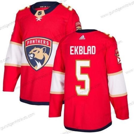 Jugend Florida Panthers #5 Aaron Ekblad Heimtrikots Authentisch Strickerei NHL Trikots – Rot