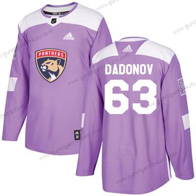 Jugend Florida Panthers #63 Evgenii Dadonov Authentisch Bekämpft Krebs Strickerei NHL Trikots – Lila