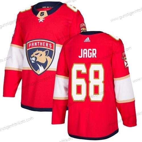 Jugend Florida Panthers #68 Jaromir Jagr Heimtrikots Authentisch Strickerei NHL Trikots – Rot