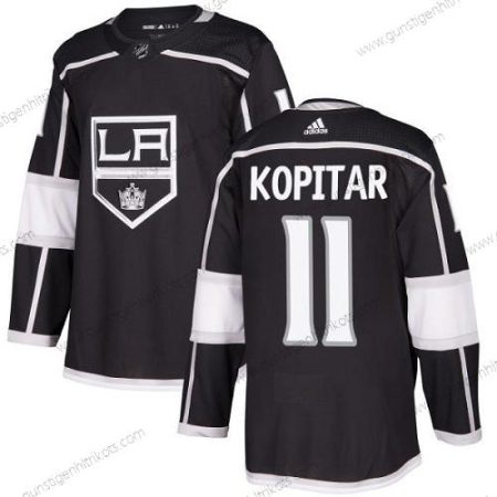 Jugend Los Angeles Kings #11 Anze Kopitar Heimtrikots Authentisch Strickerei NHL Trikots – Schwarz