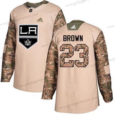 Jugend Los Angeles Kings #23 Dustin Brown Authentisch 2017 Veterans Day Strickerei NHL Trikots – Tarnfarbe