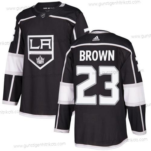 Jugend Los Angeles Kings #23 Dustin Brown Heimtrikots Authentisch Strickerei NHL Trikots – Schwarz