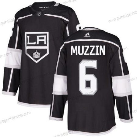 Jugend Los Angeles Kings #6 Jake Muzzin Heimtrikots Authentisch Strickerei NHL Trikots – Schwarz