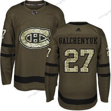 Jugend Montreal Canadiens #27 Alex Galchenyuk Salute to Service Strickerei NHL Trikots – Grün