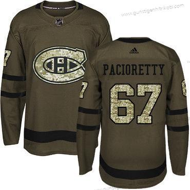 Jugend Montreal Canadiens #67 Max Pacioretty Salute to Service Strickerei NHL Trikots – Grün