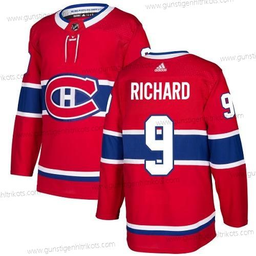 Jugend Montreal Canadiens #9 Maurice Richard Heimtrikots Authentisch Strickerei NHL Trikots – Rot