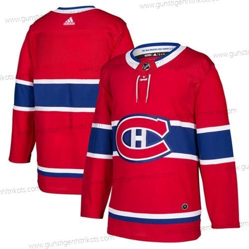 Jugend Montreal Canadiens Leer Heimtrikots Authentisch Strickerei NHL Trikots – Rot