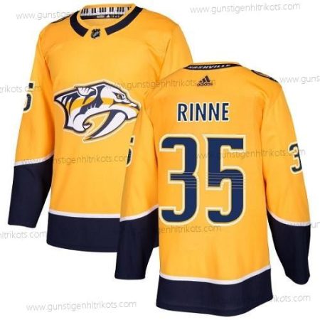 Jugend Nashville Predators #35 Pekka Rinne Heimtrikots Authentisch Strickerei NHL Trikots – Gelb