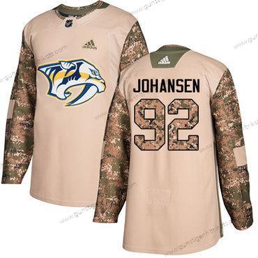 Jugend Nashville Predators #92 Ryan Johansen Authentisch 2017 Veterans Day Strickerei NHL Trikots – Tarnfarbe