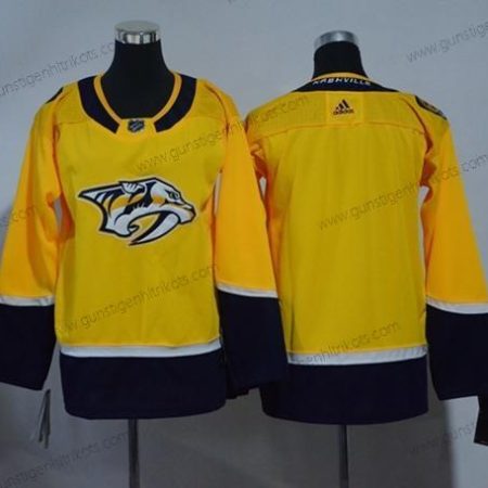 Jugend Nashville Predators Leer Heimtrikots Authentisch Strickerei NHL Trikots – Gelb