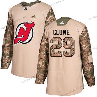 Jugend New Jersey Devils #29 Ryane Clowe Authentisch 2017 Veterans Day Strickerei NHL Trikots – Tarnfarbe