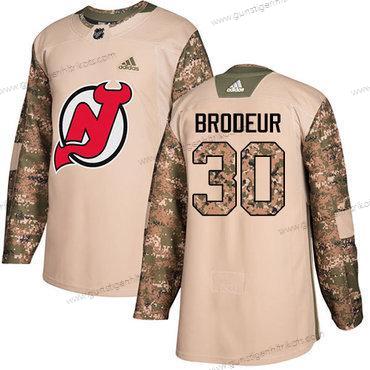 Jugend New Jersey Devils #30 Martin Brodeur Authentisch 2017 Veterans Day Strickerei NHL Trikots – Tarnfarbe