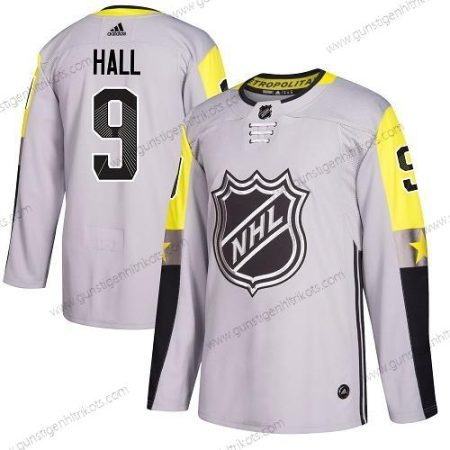 Jugend New Jersey Devils #9 Taylor Hall 2018 All-Star Metro Division Authentisch Strickerei NHL Trikots – Grau