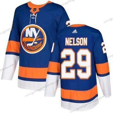 Jugend New York Islanders #29 Brock Nelson Royal Heimtrikots Authentisch Strickerei NHL Trikots – Blau