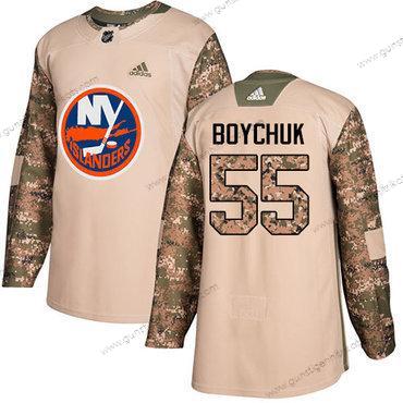 Jugend New York Islanders #55 Johnny Boychuk Authentisch 2017 Veterans Day Strickerei NHL Trikots – Tarnfarbe