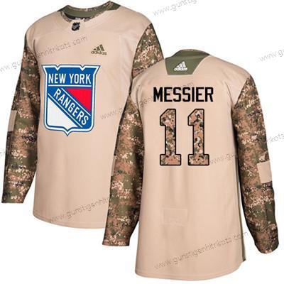 Jugend New York Rangers #11 Mark Messier Authentisch 2017 Veterans Day Strickerei NHL Trikots – Tarnfarbe