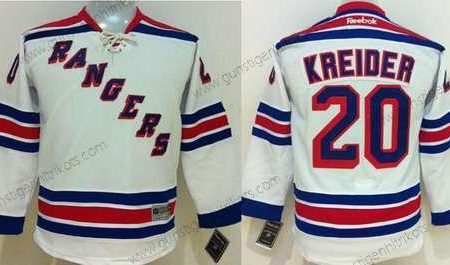 Jugend New York Rangers #20 Chris Kreider Trikots – Weiß