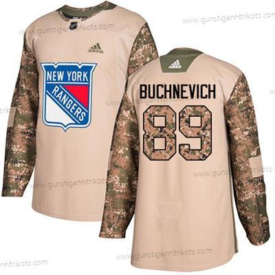 Jugend New York Rangers #89 Pavel Buchnevich Authentisch 2017 Veterans Day Strickerei NHL Trikots – Tarnfarbe