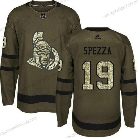 Jugend Ottawa Senators 19 Jason Spezza Salute to Service Strickerei NHL Trikots – Grün