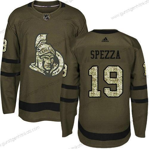 Jugend Ottawa Senators 19 Jason Spezza Salute to Service Strickerei NHL Trikots – Grün