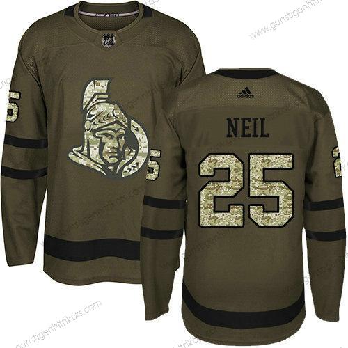 Jugend Ottawa Senators 25 Chris Neil Salute to Service Strickerei NHL Trikots – Grün