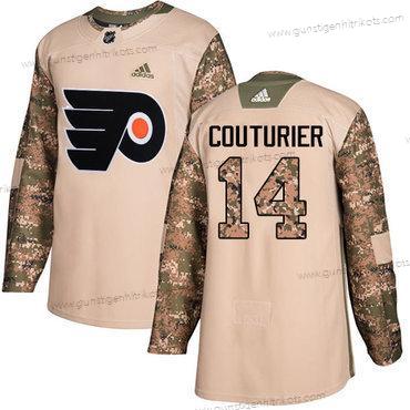 Jugend Philadelphia Flyers #14 Sean Couturier Authentisch 2017 Veterans Day Strickerei NHL Trikots – Tarnfarbe