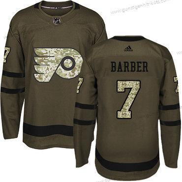 Jugend Philadelphia Flyers #7 Bill Barber Salute to Service Strickerei NHL Trikots – Grün